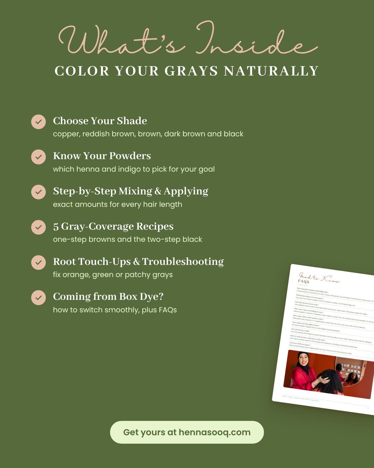 Color Your Grays Naturally: The Henna & Indigo Color Guide for Beginners (eBook) - Henna Sooq
