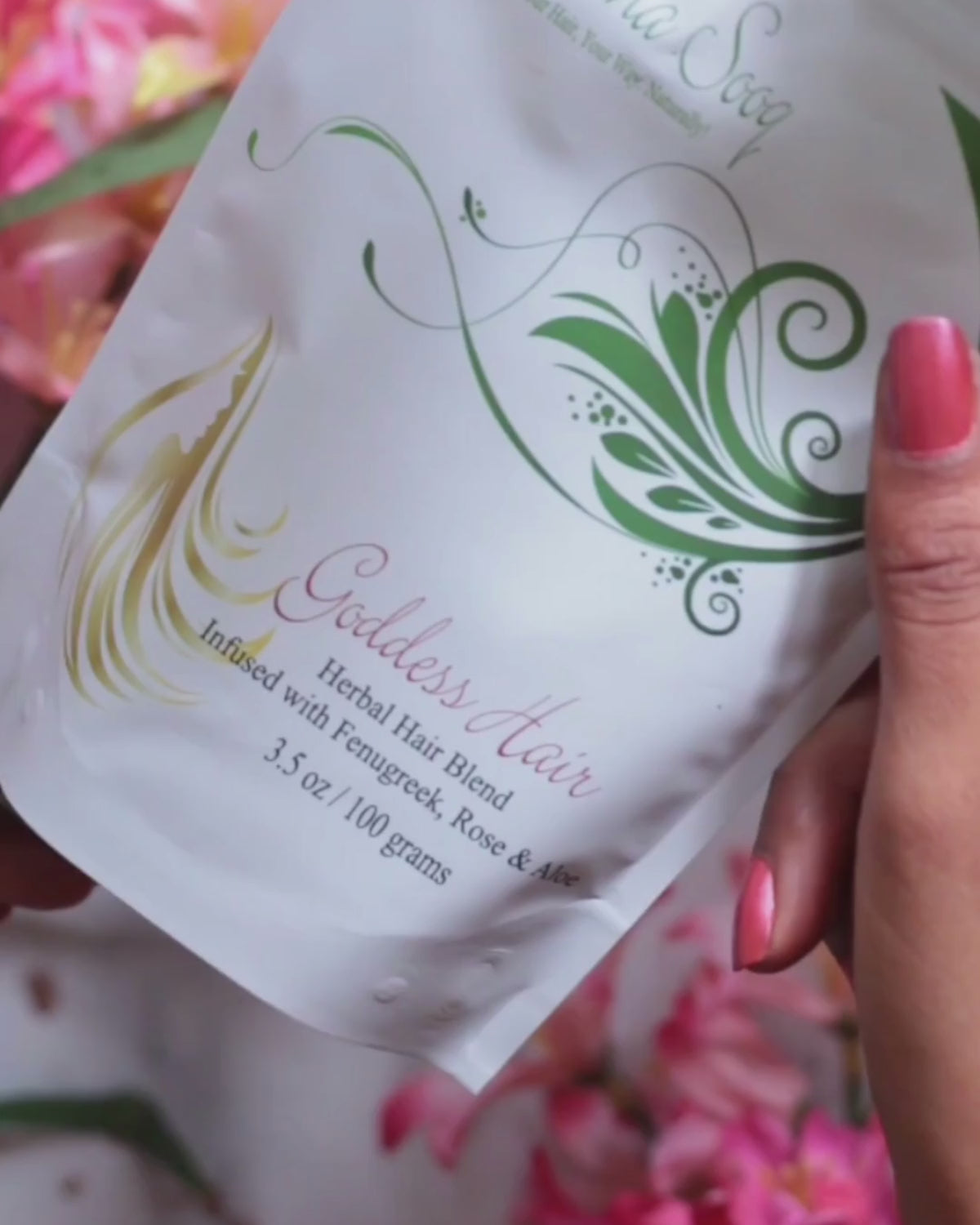 how to video goddess hair mask grounding balancing restorative hibiscus hair long shiny hennasooq type 3 4