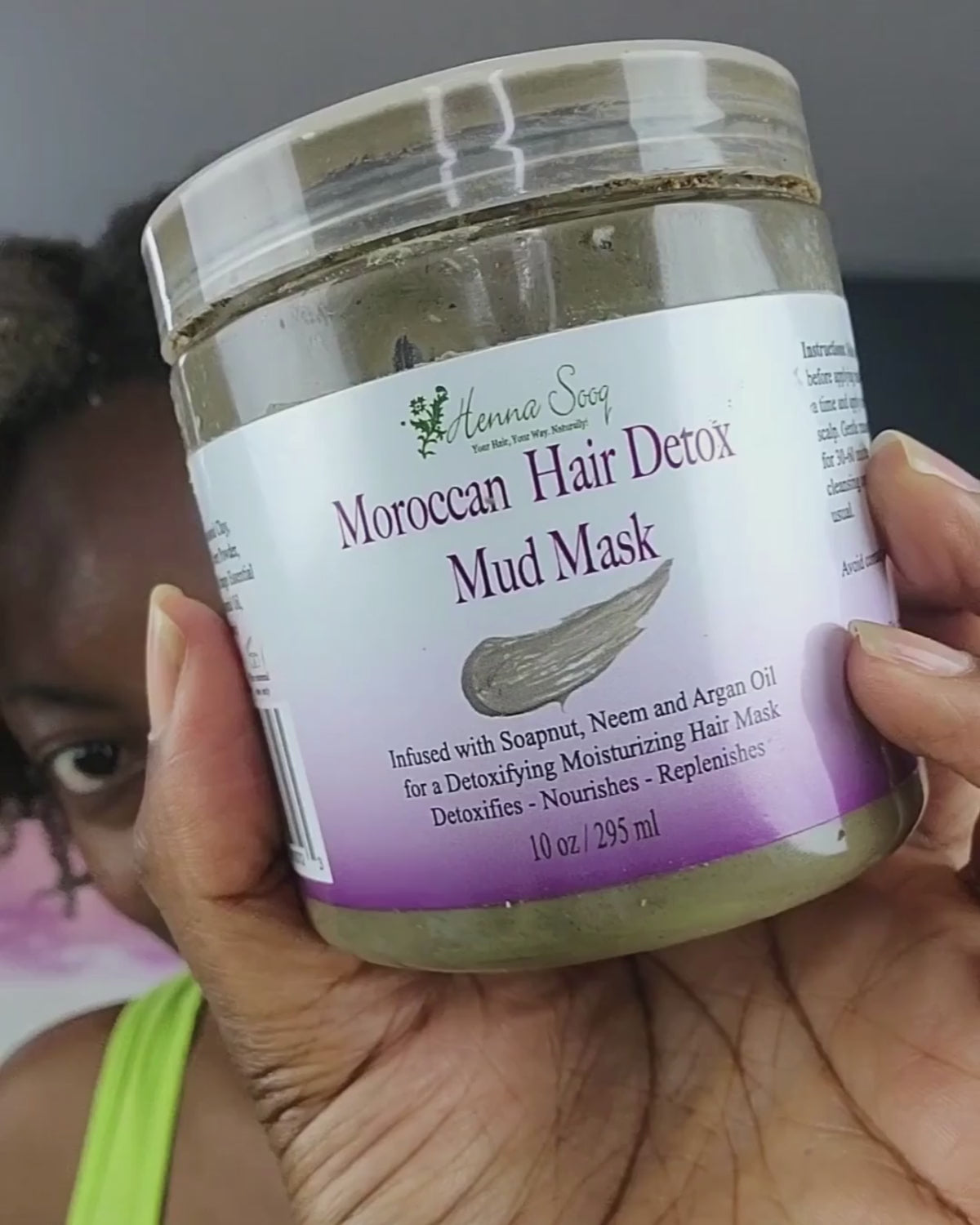 how to mud detox hair mask hennasooq rhassoul cleanser curls curly long scalp type 4 hair